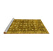 Sideview of Machine Washable Oriental Yellow Traditional Rug, wshabs4129yw