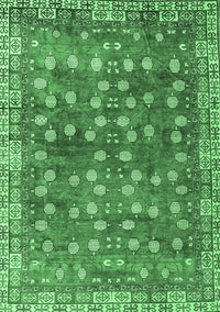 Oriental Emerald Green Traditional Rug, abs4129emgrn