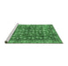 Sideview of Machine Washable Oriental Emerald Green Traditional Area Rugs, wshabs4129emgrn