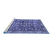 Sideview of Machine Washable Oriental Blue Traditional Rug, wshabs4129blu