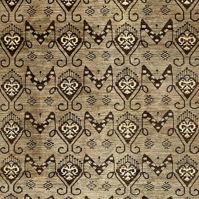 Machine Washable Abstract Bakers Brown Rug, wshabs412