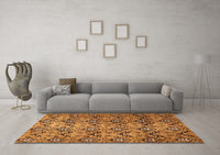 Machine Washable Abstract Orange Modern Rug, wshabs412org