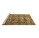 Sideview of Machine Washable Abstract Brown Modern Rug, wshabs412brn