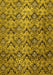 Machine Washable Abstract Yellow Modern Rug, wshabs412yw