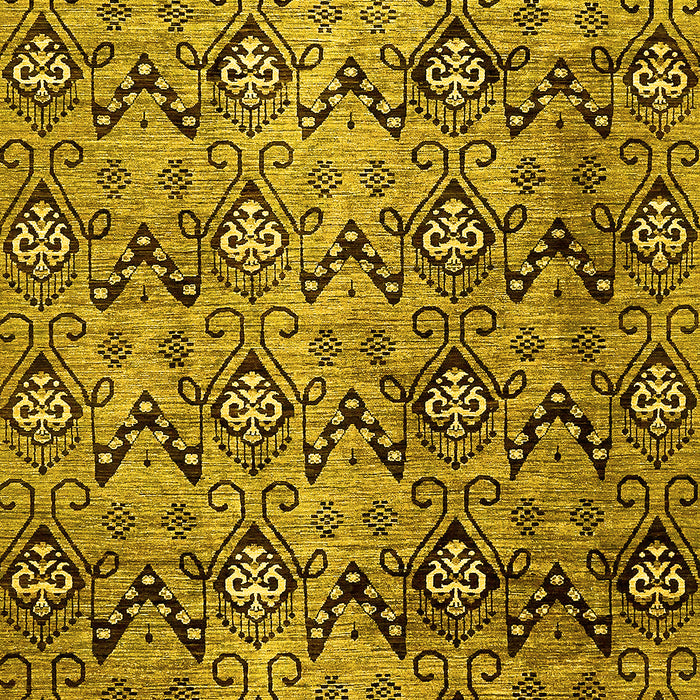 Machine Washable Abstract Yellow Modern Rug, wshabs412yw