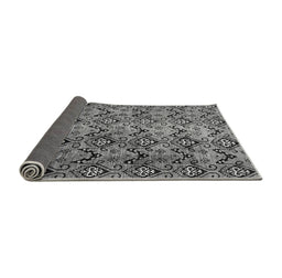 Sideview of Abstract Gray Modern Rug, abs412gry