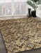 Abstract Bakers Brown Modern Rug in Family Room, abs412