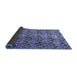 Sideview of Abstract Blue Modern Rug, abs412blu