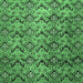 Square Machine Washable Abstract Emerald Green Modern Area Rugs, wshabs412emgrn