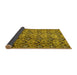 Sideview of Abstract Yellow Modern Rug, abs412yw