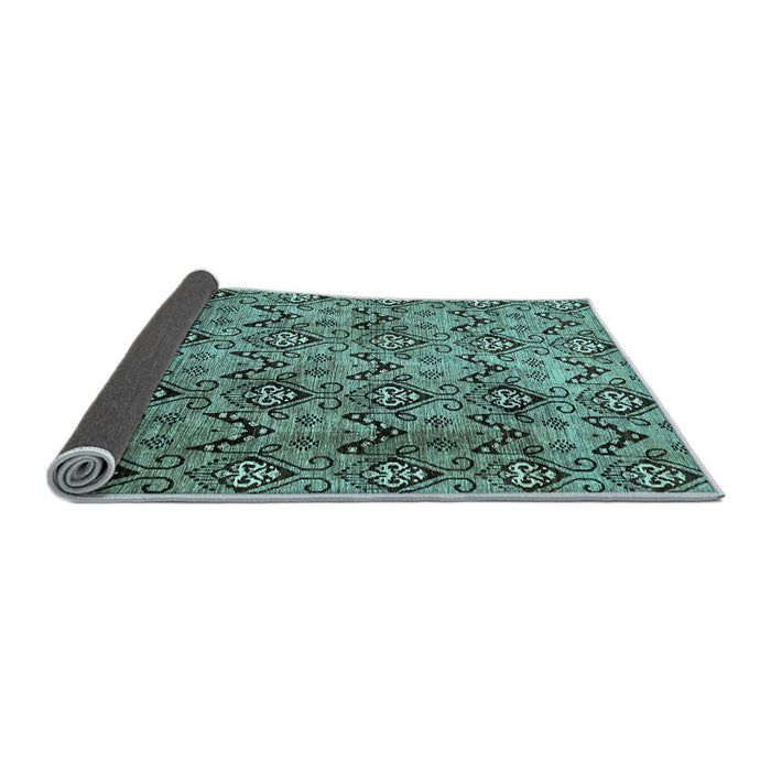 Sideview of Abstract Light Blue Modern Rug, abs412lblu