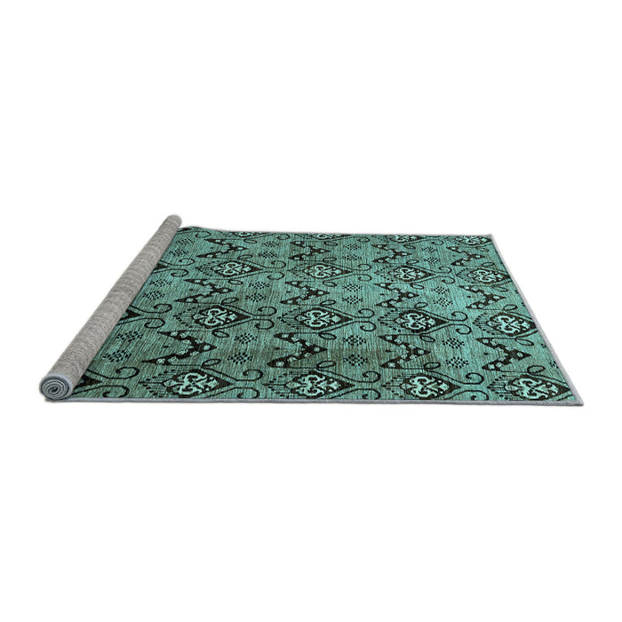Sideview of Machine Washable Abstract Light Blue Modern Rug, wshabs412lblu