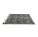 Sideview of Machine Washable Abstract Gray Modern Rug, wshabs412gry