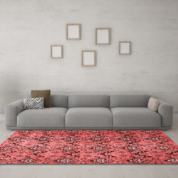 Modern Red Washable Rugs
