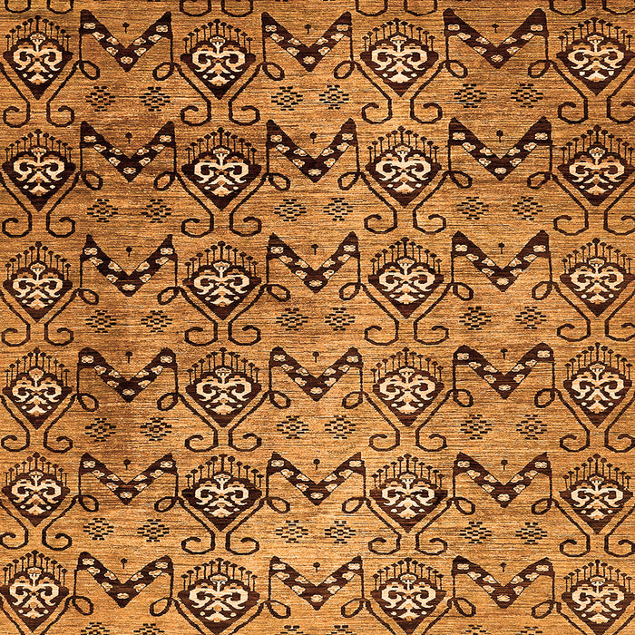 Square Abstract Orange Modern Rug, abs412org