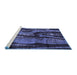 Sideview of Machine Washable Abstract Blue Modern Rug, wshabs4130blu