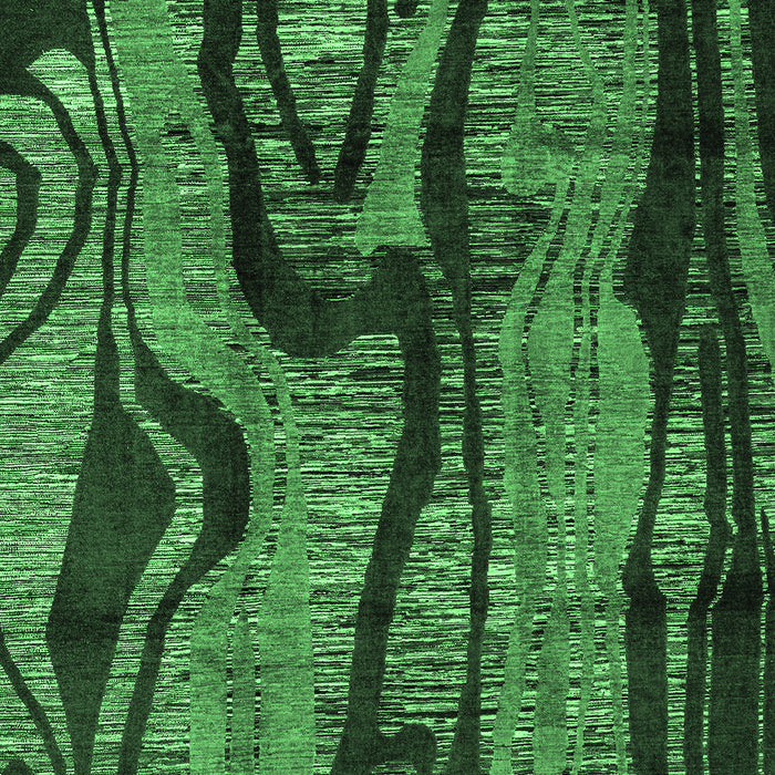 Machine Washable Abstract Emerald Green Modern Area Rugs, wshabs4130emgrn