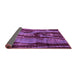 Sideview of Abstract Purple Modern Rug, abs4130pur