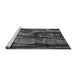 Sideview of Machine Washable Abstract Gray Modern Rug, wshabs4130gry