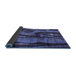 Sideview of Abstract Blue Modern Rug, abs4130blu