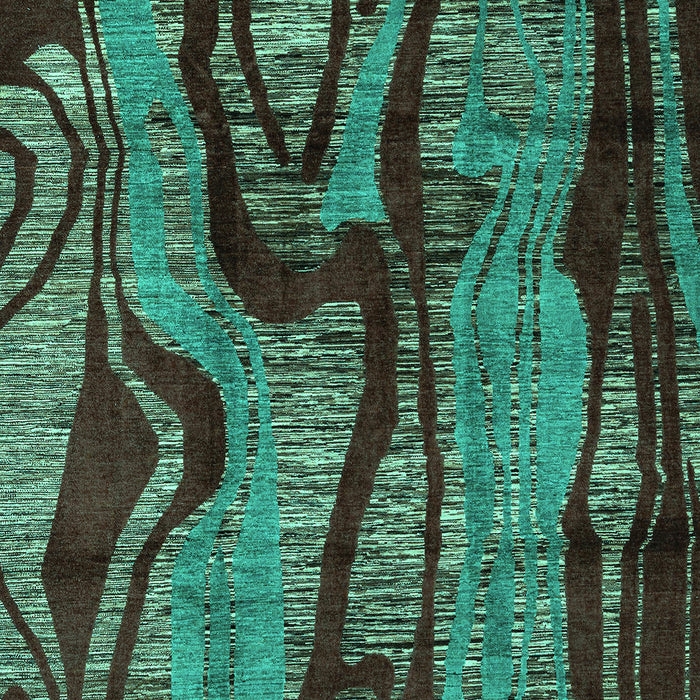 Abstract Turquoise Modern Rug, abs4130turq