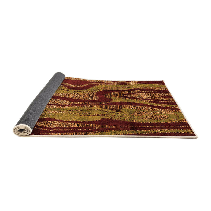 Sideview of Abstract Orange Modern Rug, abs4130org