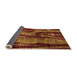 Sideview of Abstract Orange Modern Rug, abs4130org