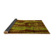 Sideview of Abstract Yellow Modern Rug, abs4130yw