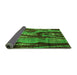 Sideview of Abstract Green Modern Rug, abs4130grn