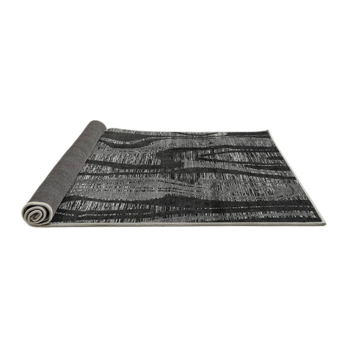 Sideview of Abstract Gray Modern Rug, abs4130gry