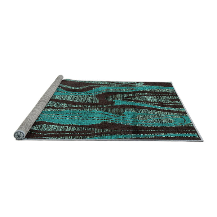 Sideview of Machine Washable Abstract Light Blue Modern Rug, wshabs4130lblu
