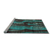 Sideview of Machine Washable Abstract Light Blue Modern Rug, wshabs4130lblu