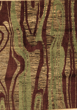 Abstract Brown Modern Rug, abs4130brn