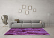 Machine Washable Abstract Purple Modern Area Rugs in a Living Room, wshabs4130pur