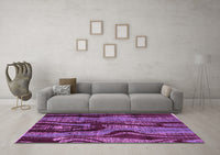 Machine Washable Abstract Purple Modern Rug, wshabs4130pur