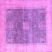 Square Abstract Purple Modern Rug, abs4131pur