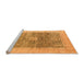 Sideview of Machine Washable Abstract Orange Modern Area Rugs, wshabs4131org