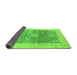 Sideview of Abstract Green Modern Rug, abs4131grn