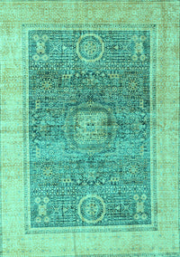 Abstract Turquoise Modern Rug, abs4131turq