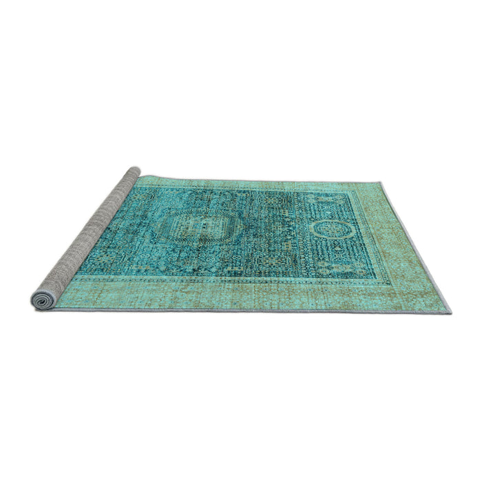 Sideview of Machine Washable Abstract Light Blue Modern Rug, wshabs4131lblu