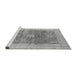 Sideview of Machine Washable Abstract Gray Modern Rug, wshabs4131gry