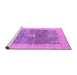 Sideview of Machine Washable Abstract Purple Modern Area Rugs, wshabs4131pur