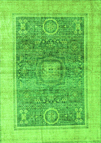 Abstract Green Modern Rug, abs4131grn