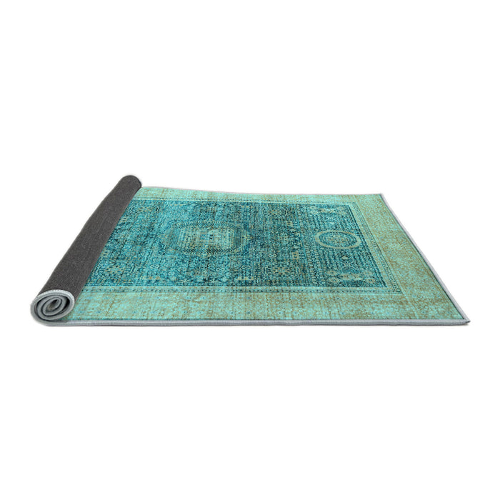 Sideview of Abstract Light Blue Modern Rug, abs4131lblu