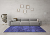 Machine Washable Abstract Blue Modern Rug, wshabs4132blu