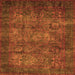 Square Abstract Orange Modern Rug, abs4132org