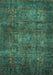 Abstract Turquoise Modern Rug, abs4132turq