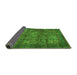 Sideview of Abstract Green Modern Rug, abs4132grn