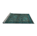 Sideview of Machine Washable Abstract Light Blue Modern Rug, wshabs4132lblu