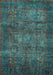 Machine Washable Abstract Light Blue Modern Rug, wshabs4132lblu